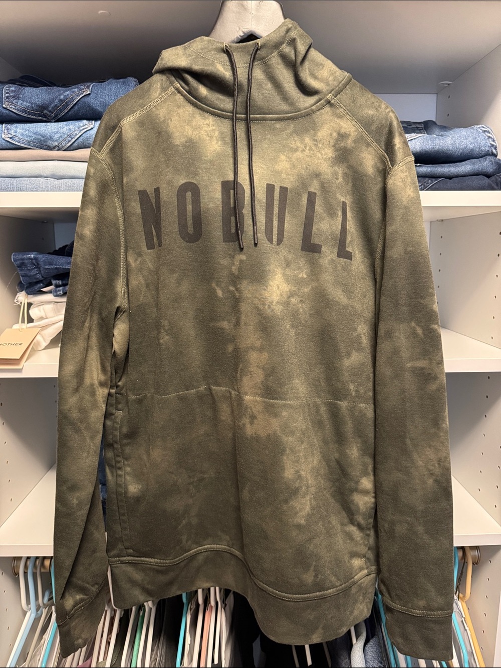 NOBULL Olive Tie-Dye Pullover Hoodie size M